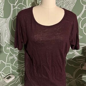 Acne Studios Nairobi Linen Maroon Shirt M Short Sleeve